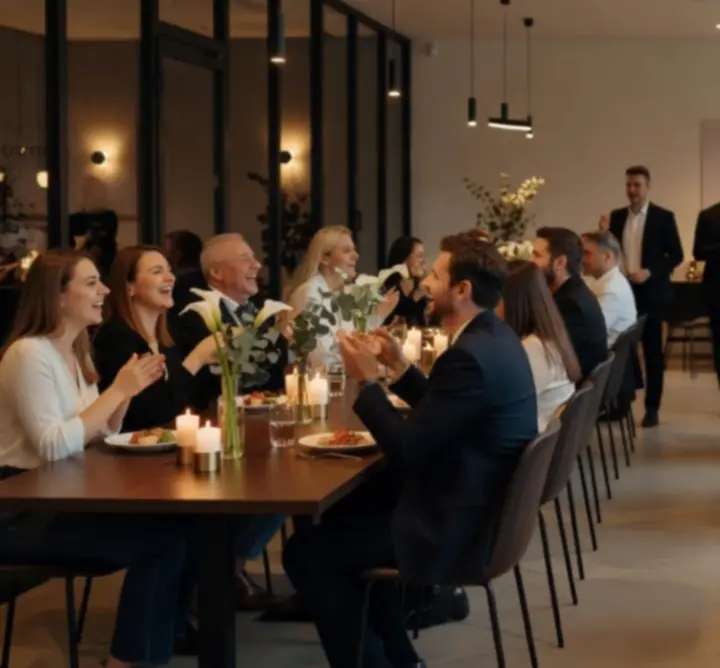 Privát társasági esemény dekorációja a Full Service Beheer B.V.ben
